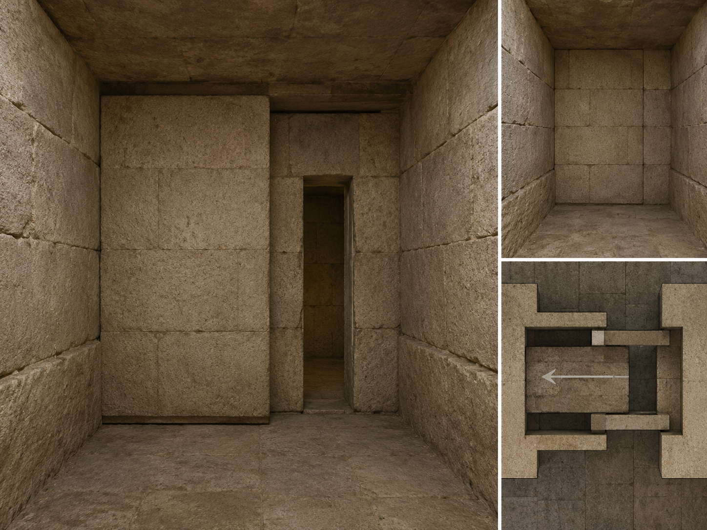 Fake wall opening into secret door